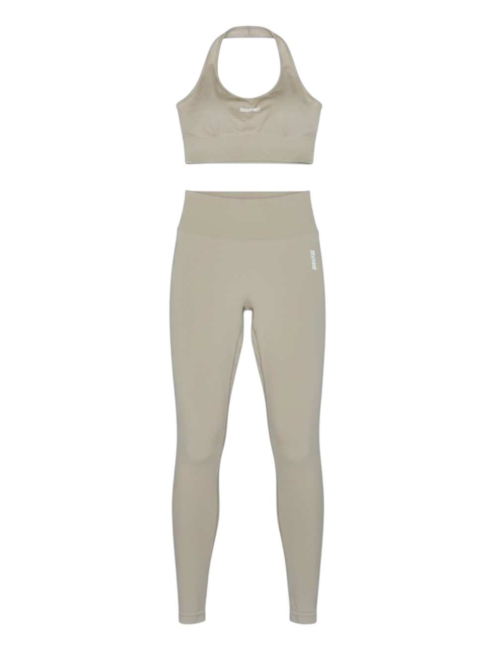 BO + TEE Cream Sports Bra & Matching Booty Sculpting Leggings